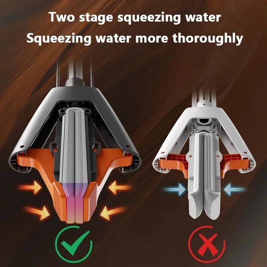 Foldable Floor Cleaning Squeeze Mop