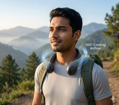 Wearable Neck Fan | Soft Airflow | Outdoor & Travel