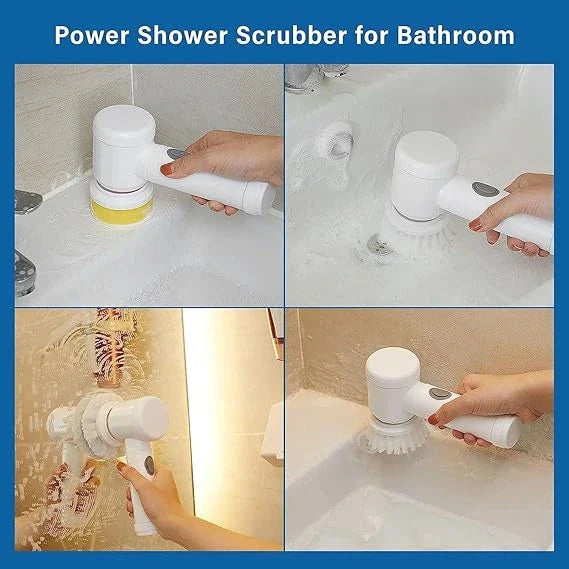 5-in-1 Spin Brush | For Tiles, Corners & More | Daily Cleaning