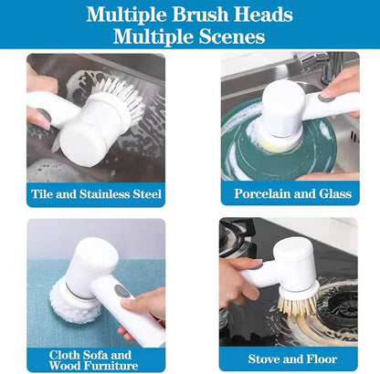 5-in-1 Spin Brush | For Tiles, Corners & More | Daily Cleaning