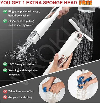 2-in-1 Mop | Self-Squeezing Roller | Lightweight & Space-Saving
