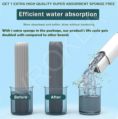 2-in-1 Mop | Self-Squeezing Roller | Lightweight & Space-Saving