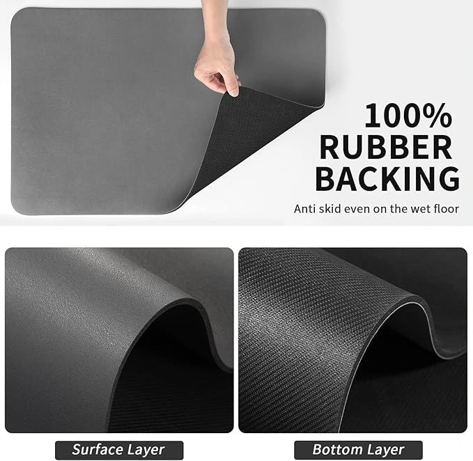 Absorbent Sink Mat | Quick-Dry, Anti-Slip Base | For Wet Counters & Dish Racks