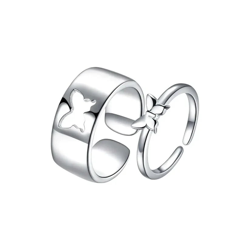 Butterfly Couple Ring Set (2 Pieces)