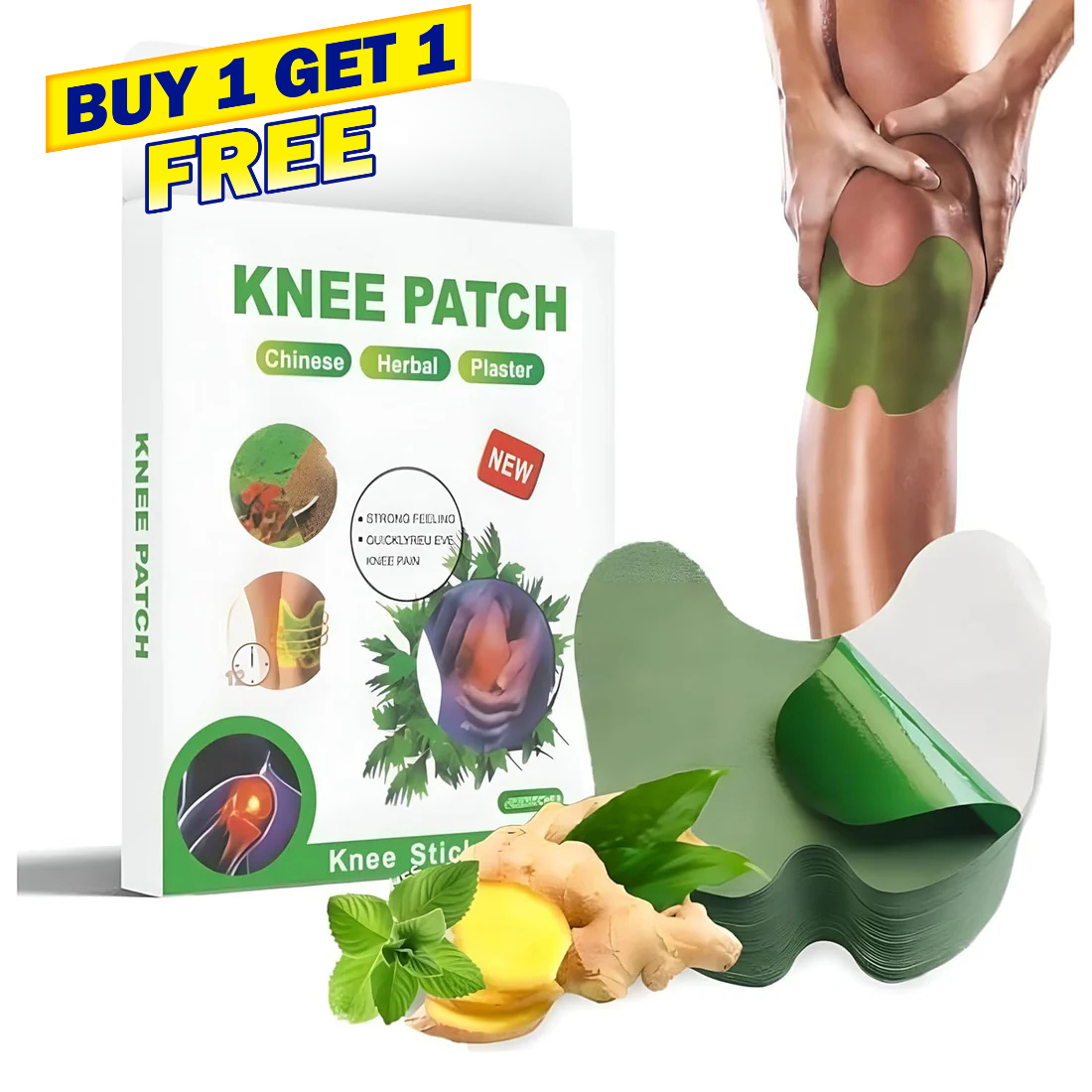 Herbal Knee Pain Relief Patches | Buy 1 Get 1 Free
