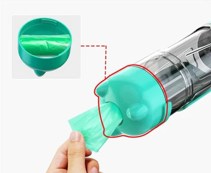 Pet Water Bottle Feeder Bowl Garbage Bag Storage